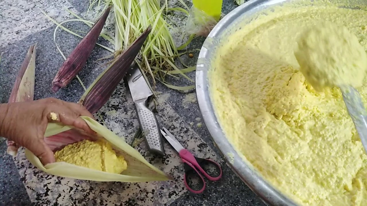 Como se hacen los tamales O bollos de maiz nuevo)