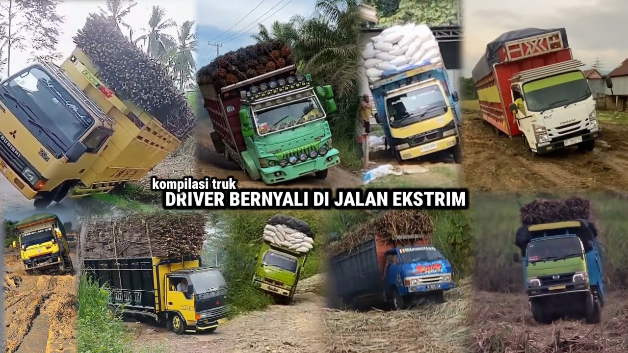 DRIVER BERNYALI DI MEDAN EKSTRIM #99 ( kompilasi truk muatan overload )