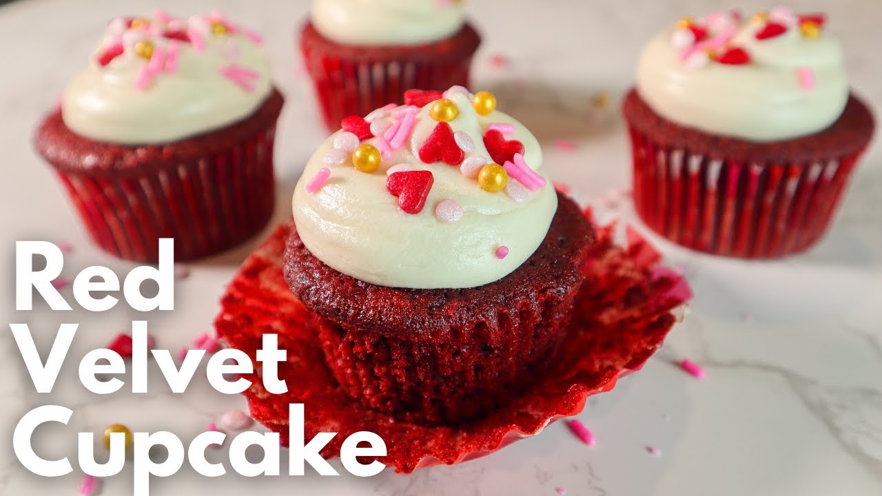 Red Velvet Cupcakes w/ Cream Cheese Frosting
