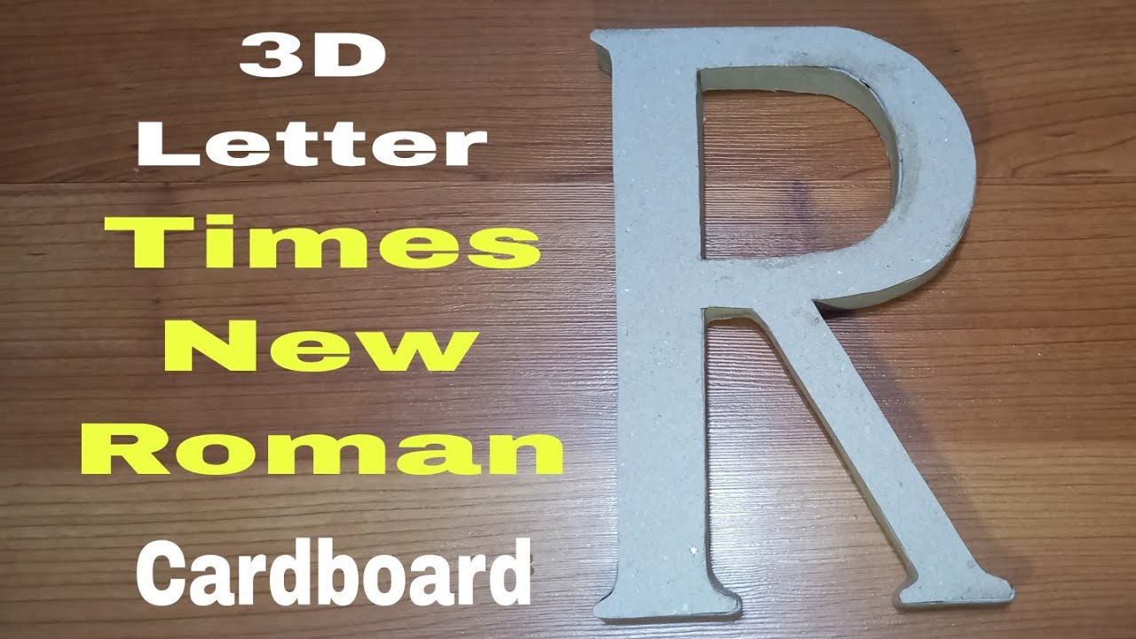 How To Make 3D Letter R  | Times New Roman | DIY Cardboard | devdevs simple crafts