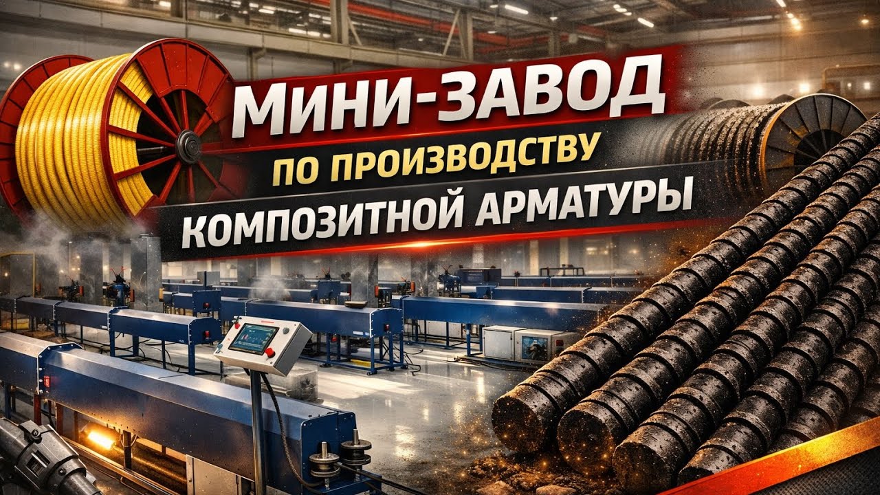 Мини-завод композитной арматуры: бизнес с нуля — сколько стоит и как запустить производство?