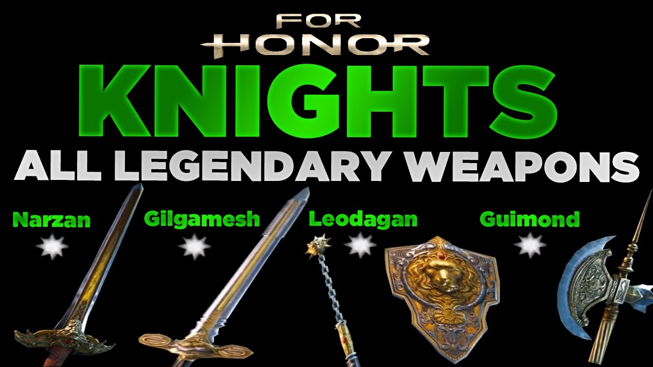 ALL LEGENDARY KNIGHT GEAR IN FOR HONOR - Peacekeeper, Warden, Conqueror, & Lawbringer