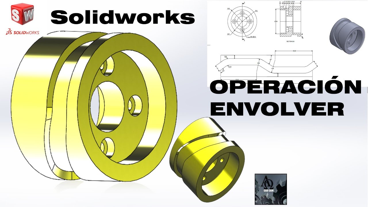 Como usar la Opción o Herramienta ENVOLVER  en SOLIDWORKS 2022