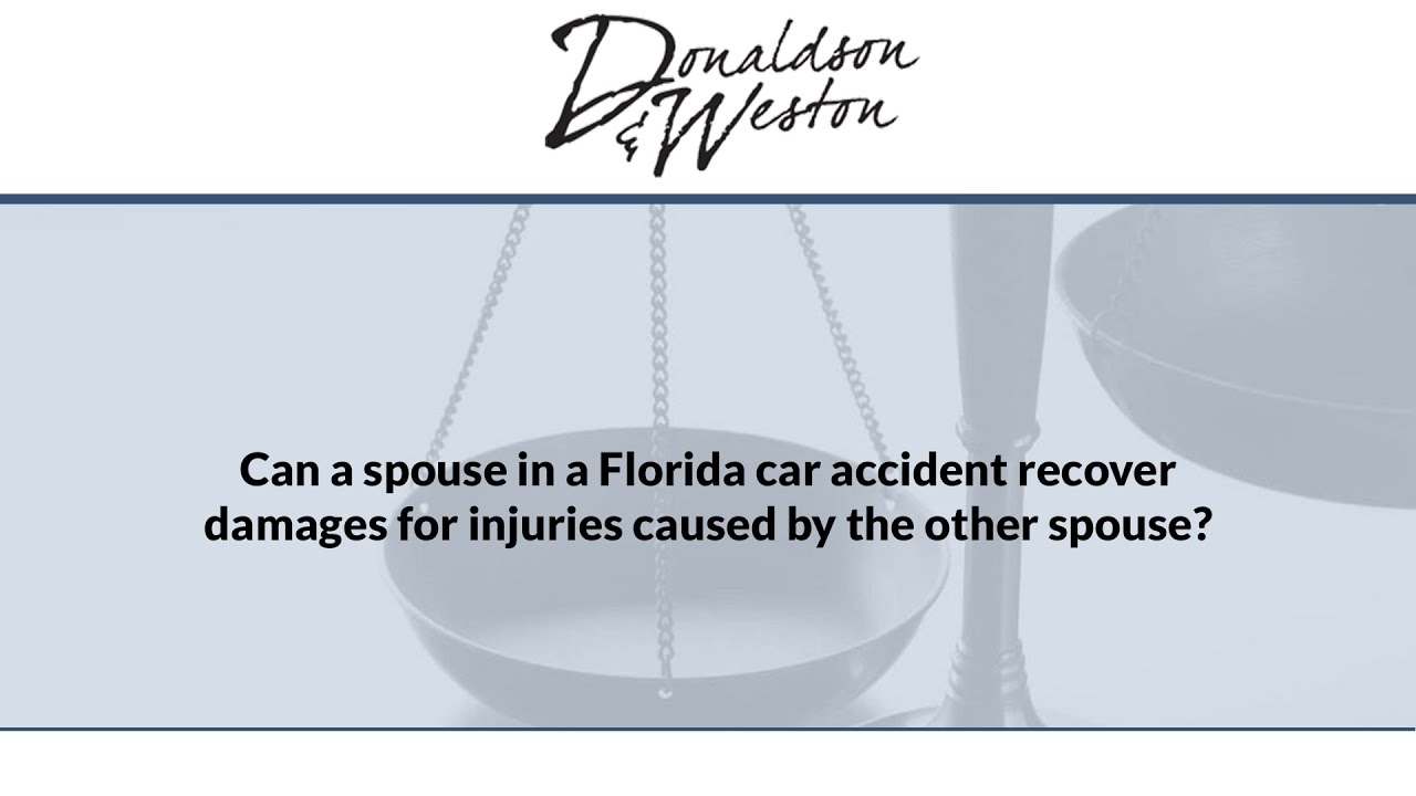Can a spouse in a Florida car accident recover damages for injuries caused by the other spouse?