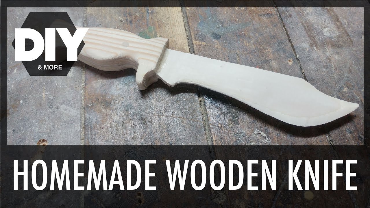 HOMEMADE WOODEN KNIFE - COLTELLO DI LEGNO FAI DA TE