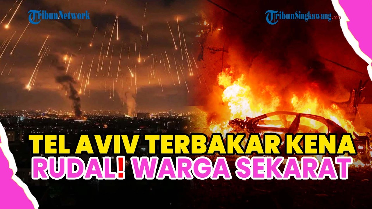 ®️🔴REKAMAN CCTV DETIK-DETIK RUDAL BALISTIK IRAN HANTAM ISRAEL❗TEL AVIV TERBAKAR HINGGA WARGA SEKARAT