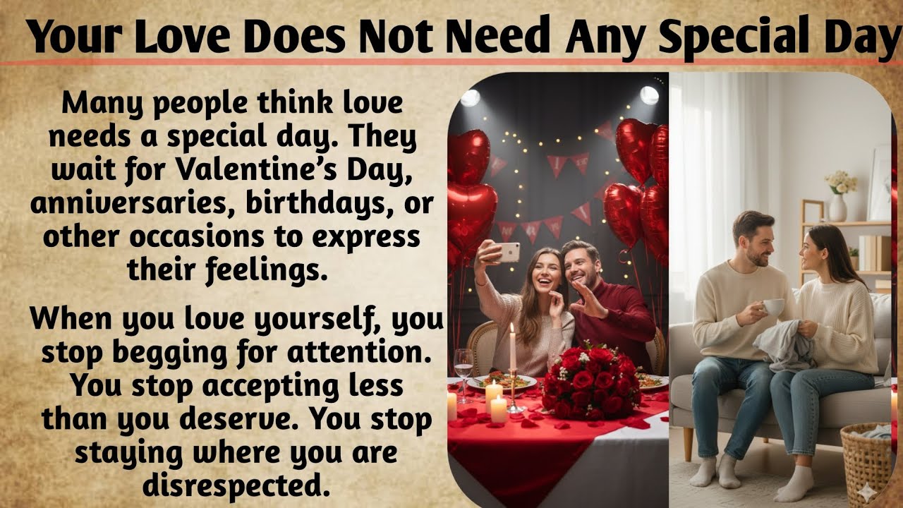 Your Love Does Not Need Any Special Day |learn English | Improve Your English Fluency #englishvocab 