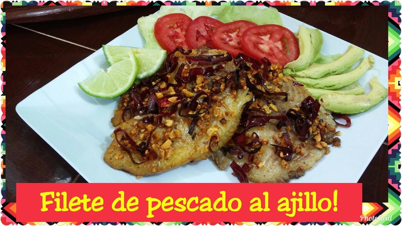 Filete de pescado al ajillo!
