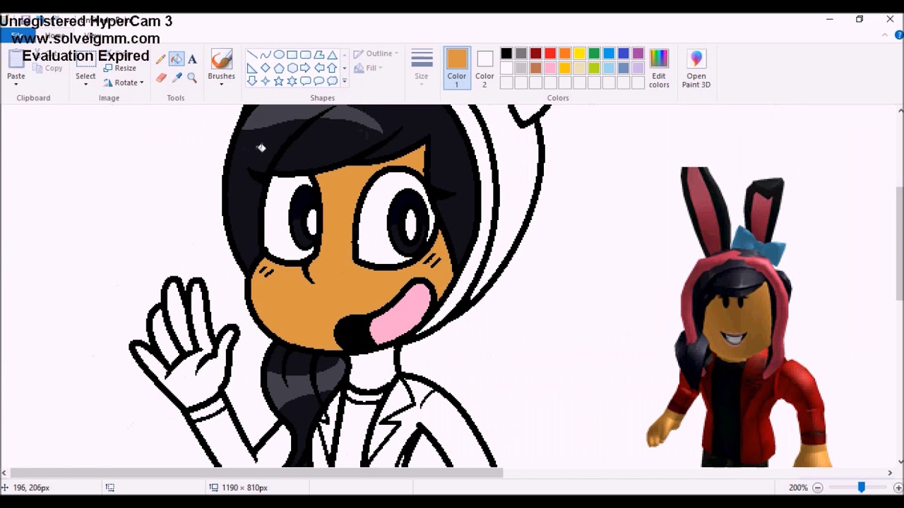 My Roblox character speedpaint