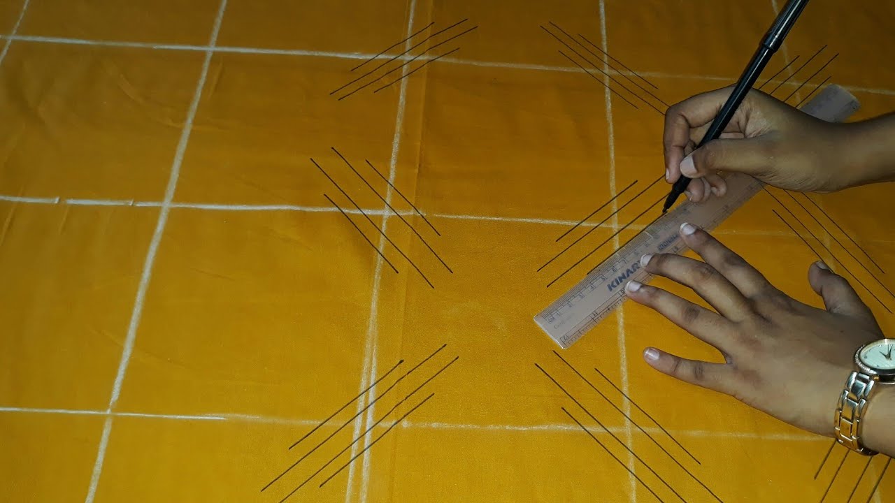 নকশিকাঁথার ডিজাইন আকাঁর নিয়ম খুব সহজে, Nokshi katha design & drawing #80