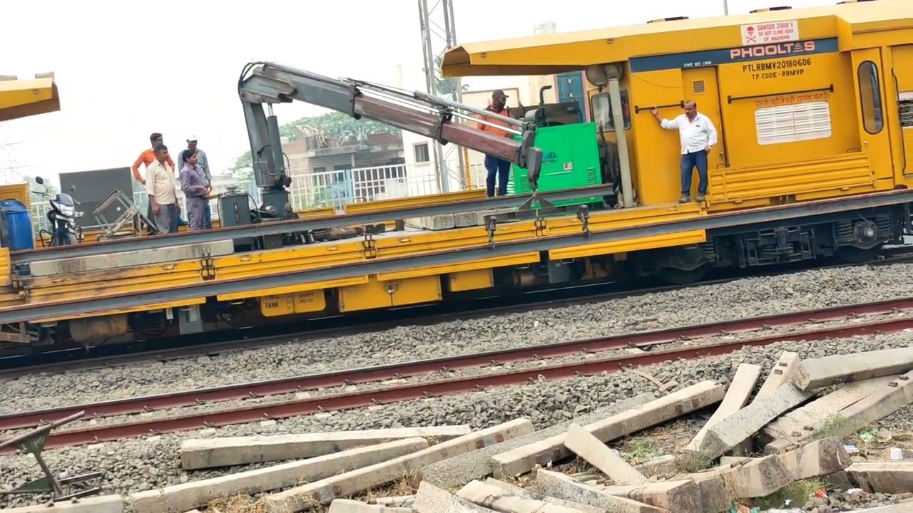How Track Machine lift Material along the Track || RBMV || equipment