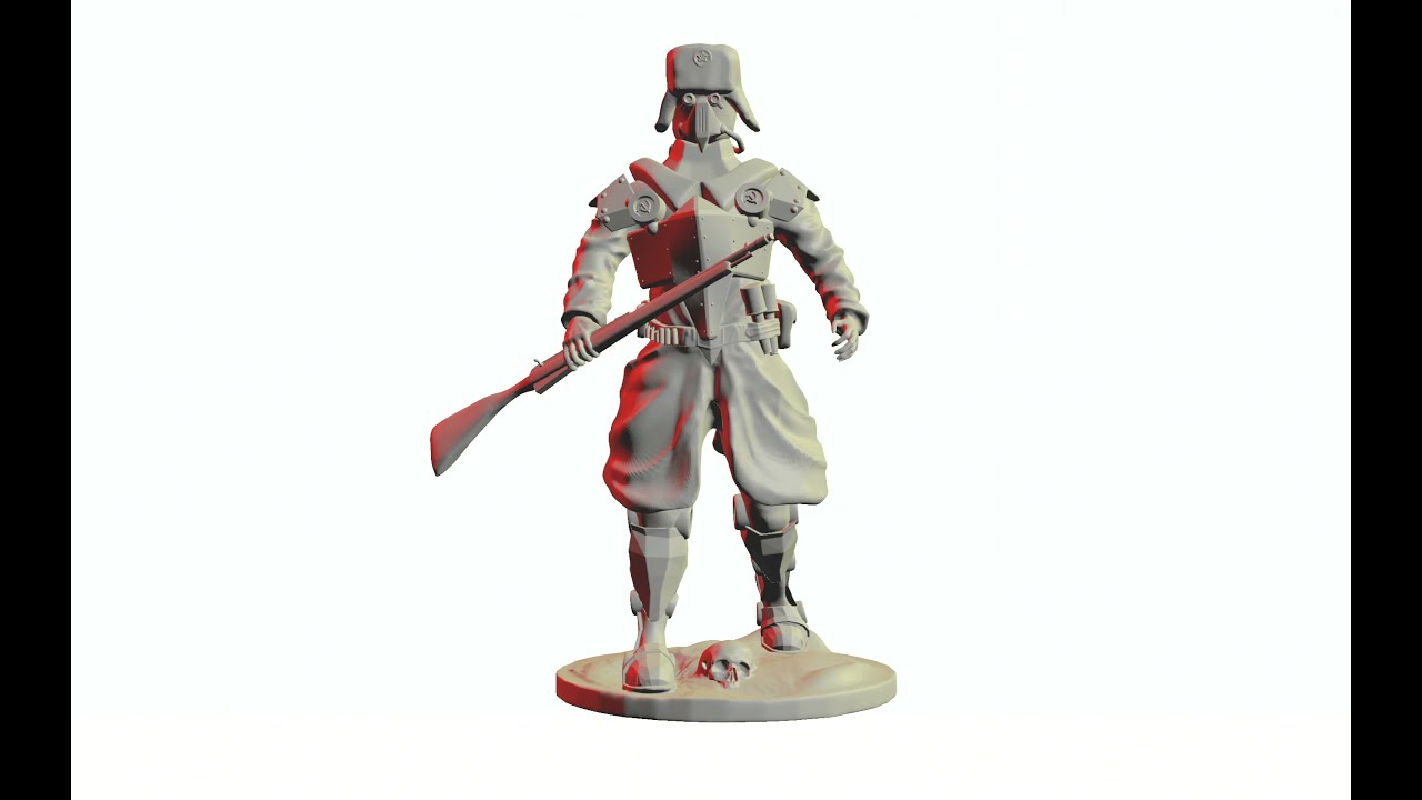 USSR Red Army infantry 3D Model