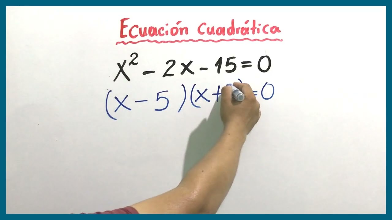 Ecuación cuadrática completa, por factorización  Ejemplo 1