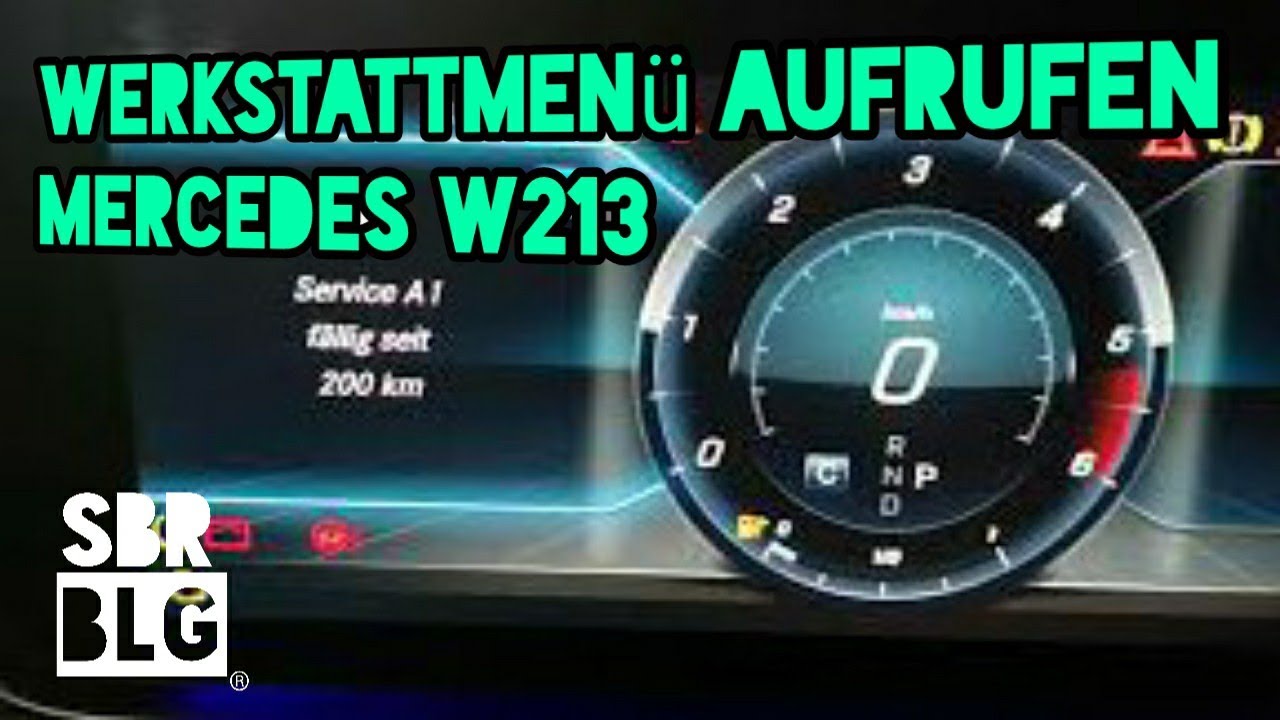 WERKSTATTMENÜ - MERCEDES W213 E-KLASSE