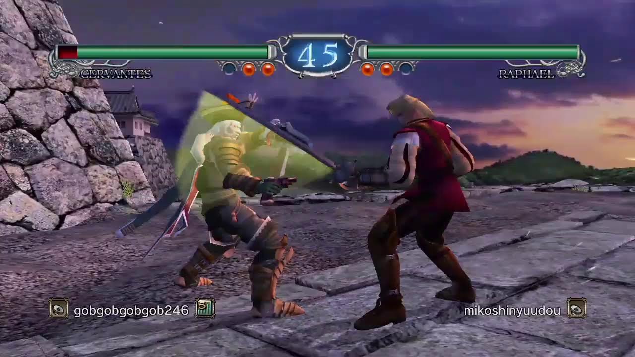 gob vs ororon  Soul Calibur 2 HD 対戦配信