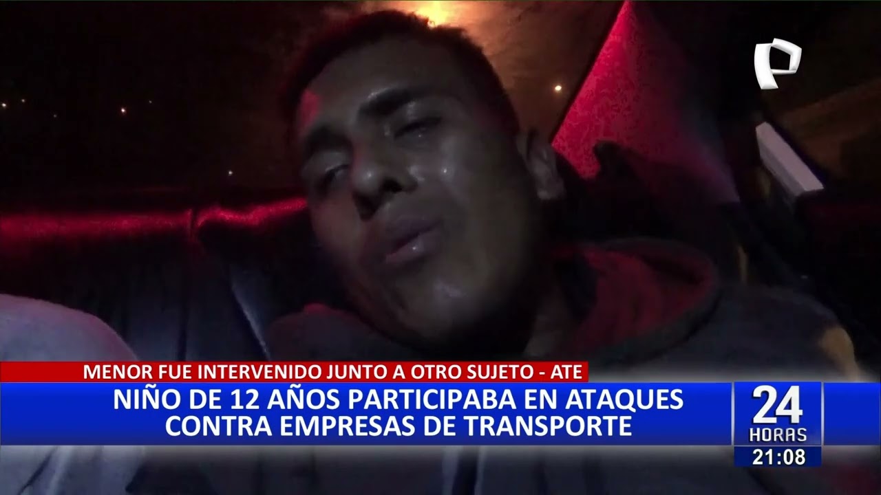 Ate: intervienen a niño de 12 años implicado en ataque extorsivo