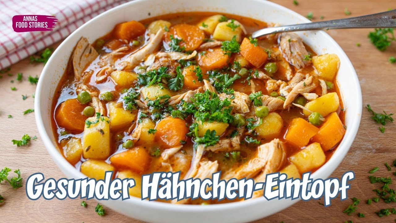 Gesunder H&auml;hnchen Eintopf - einfach und lecker - Mittagessen Rezept