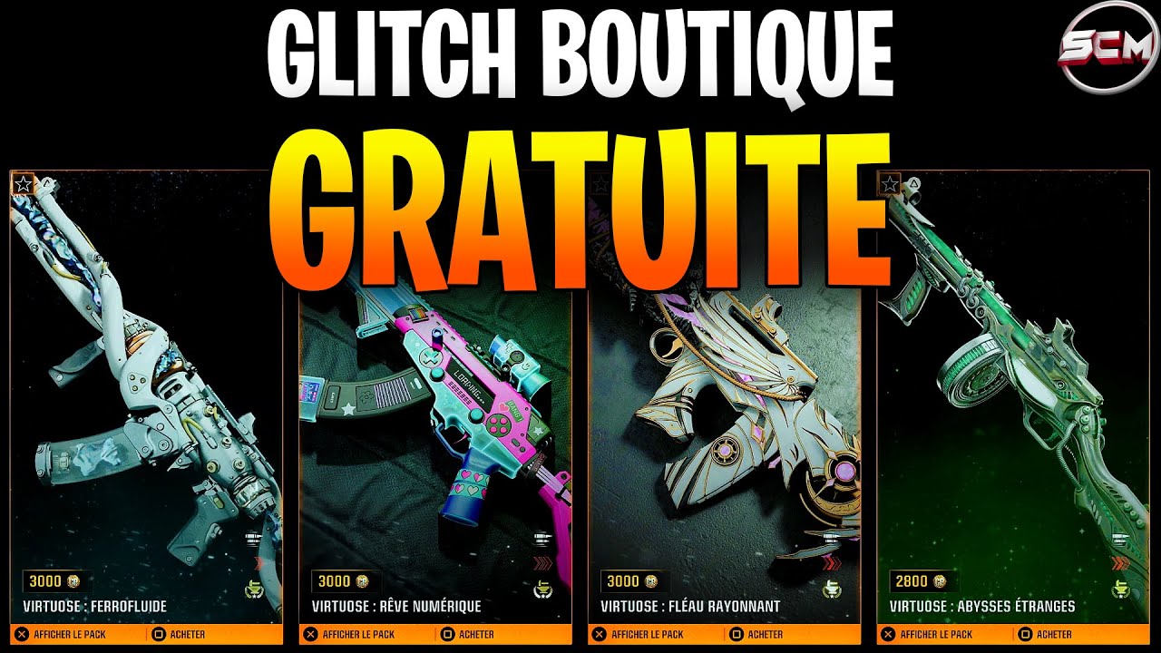 GLITCH Boutique Gratuite Black Ops 6, Astuce Comment Avoir Toutes les Variante d'Armes Gratuit Bo6