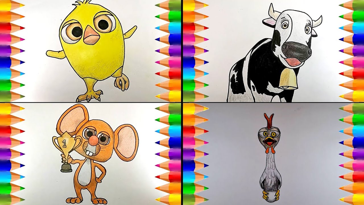 La Granja de Zenon MIX x4 | Dibujo para Dibujar y Colorear | Dibujos para niños