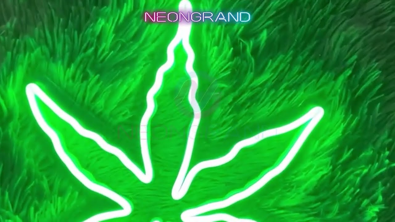 Pot Leaf Neon Sign Weed Marijuana Leaf Led Light