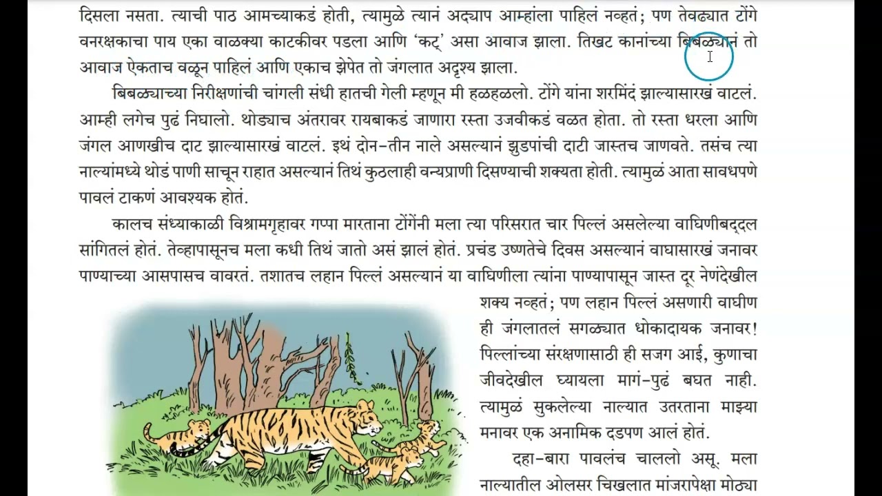 Class 10, Marathi, L.No.11, Jungle Diary, line by line chapter explanation in simple hindi.