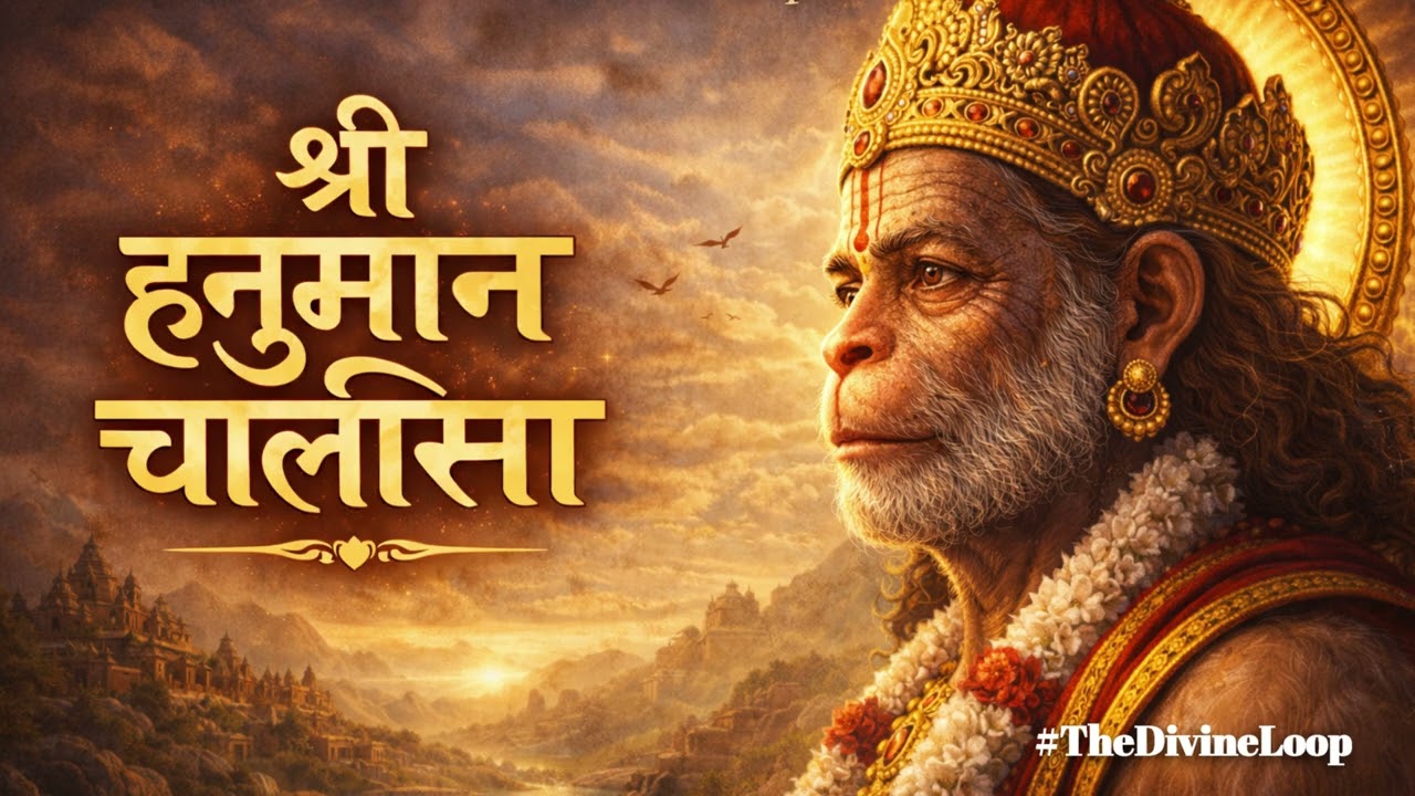 🔥 Shri Hanuman Chalisa – Full Hindi Bhajan | Powerful Hanuman Ji Aarti | The Divine Loop