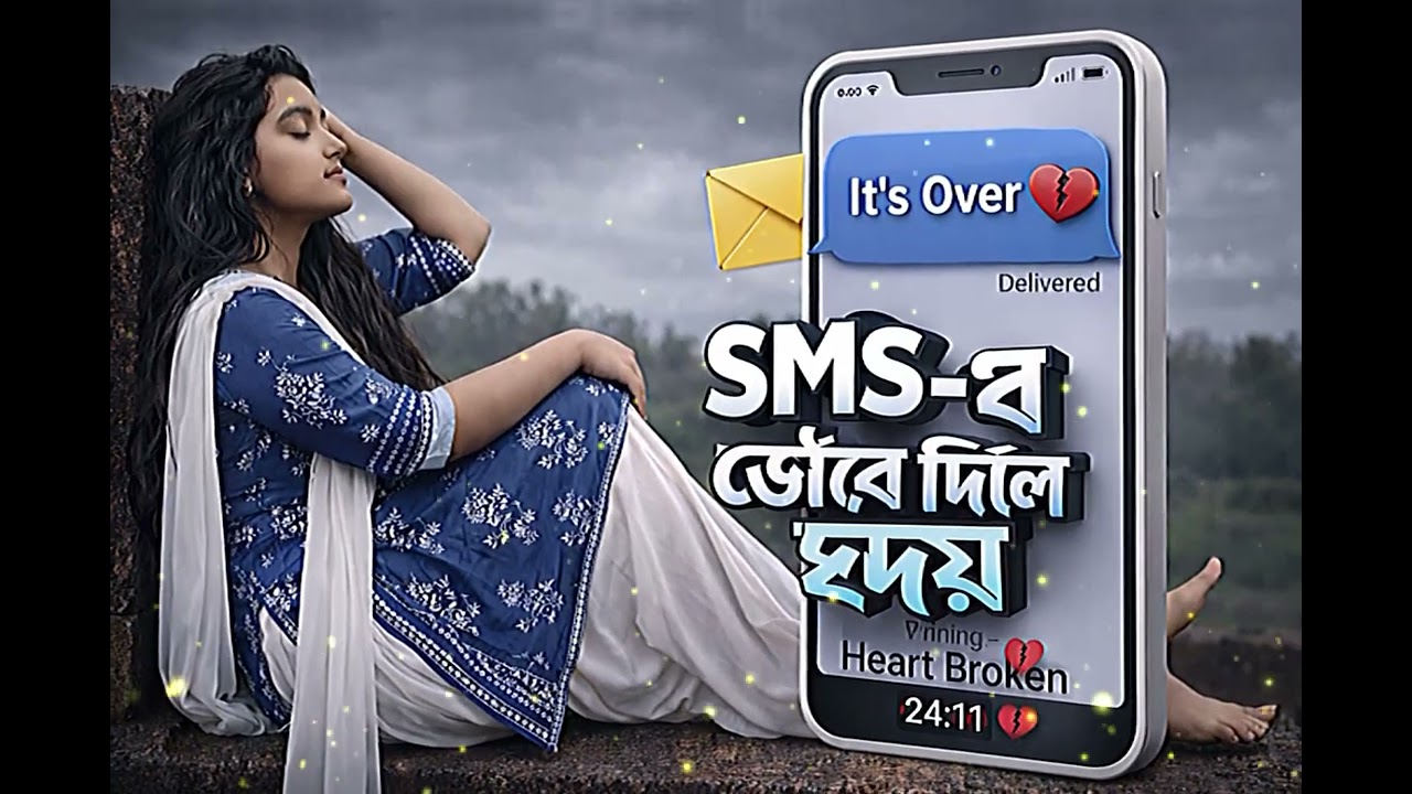 SMS-এ ভেঙে দিলি হৃদয় 💔 | Heart Broken Sad Song | Emotional Bengali Song 