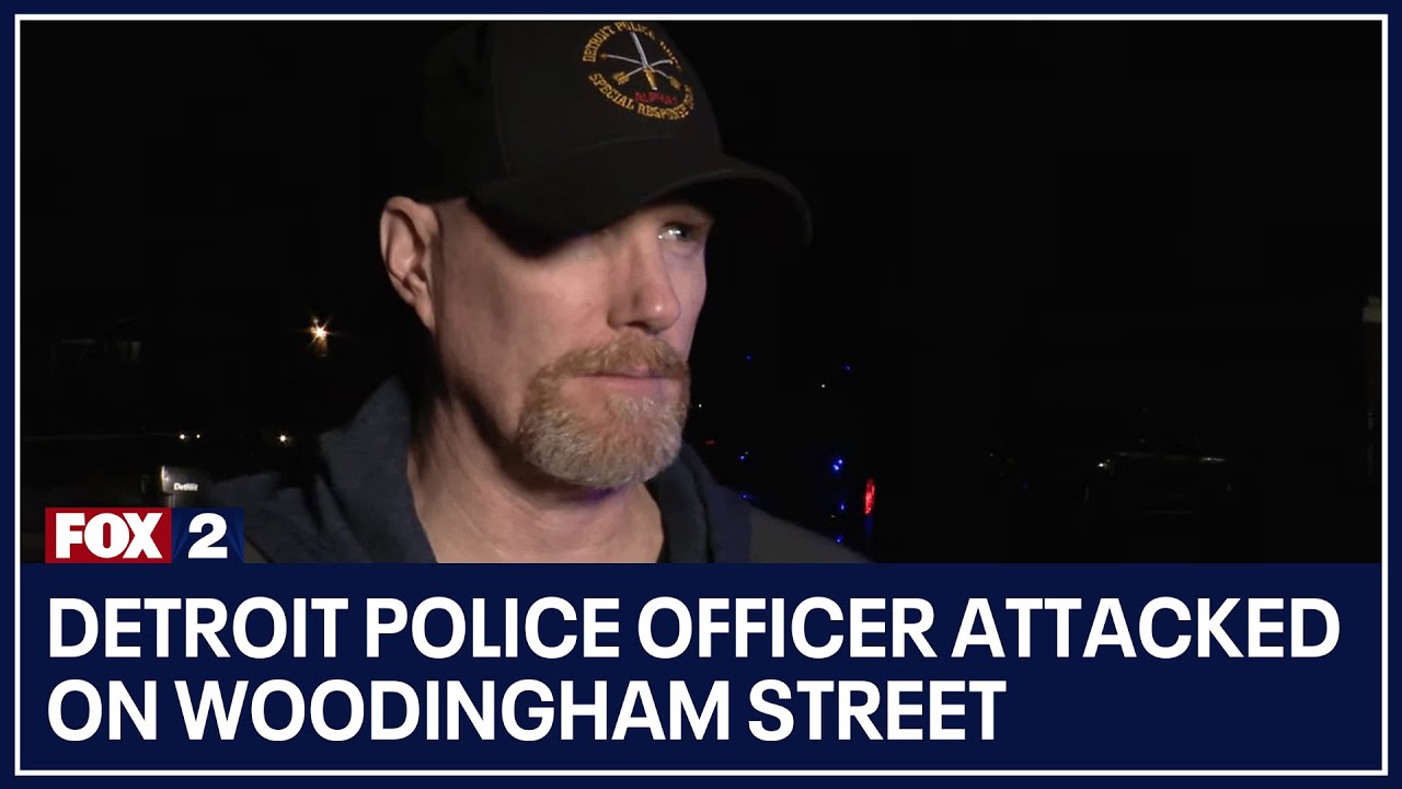 Detroit police officer attacked on Woodingham Street