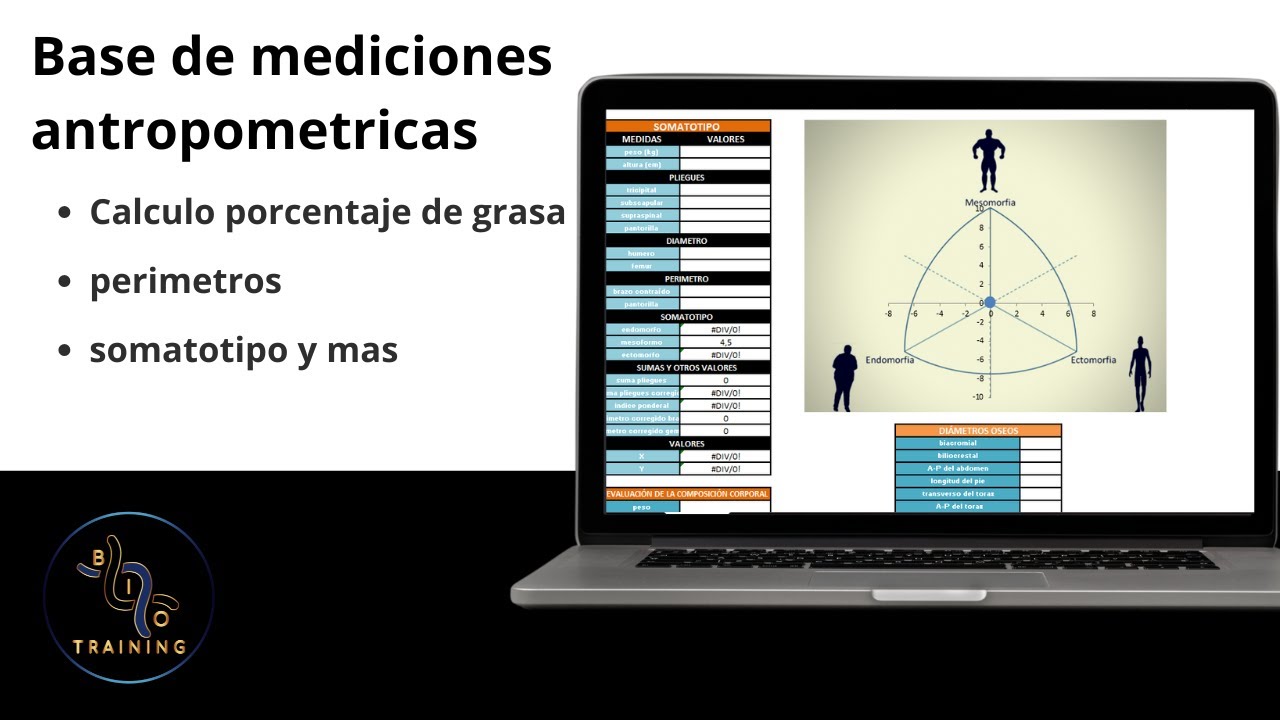 tutorial de la base de mediciones corporales Excel