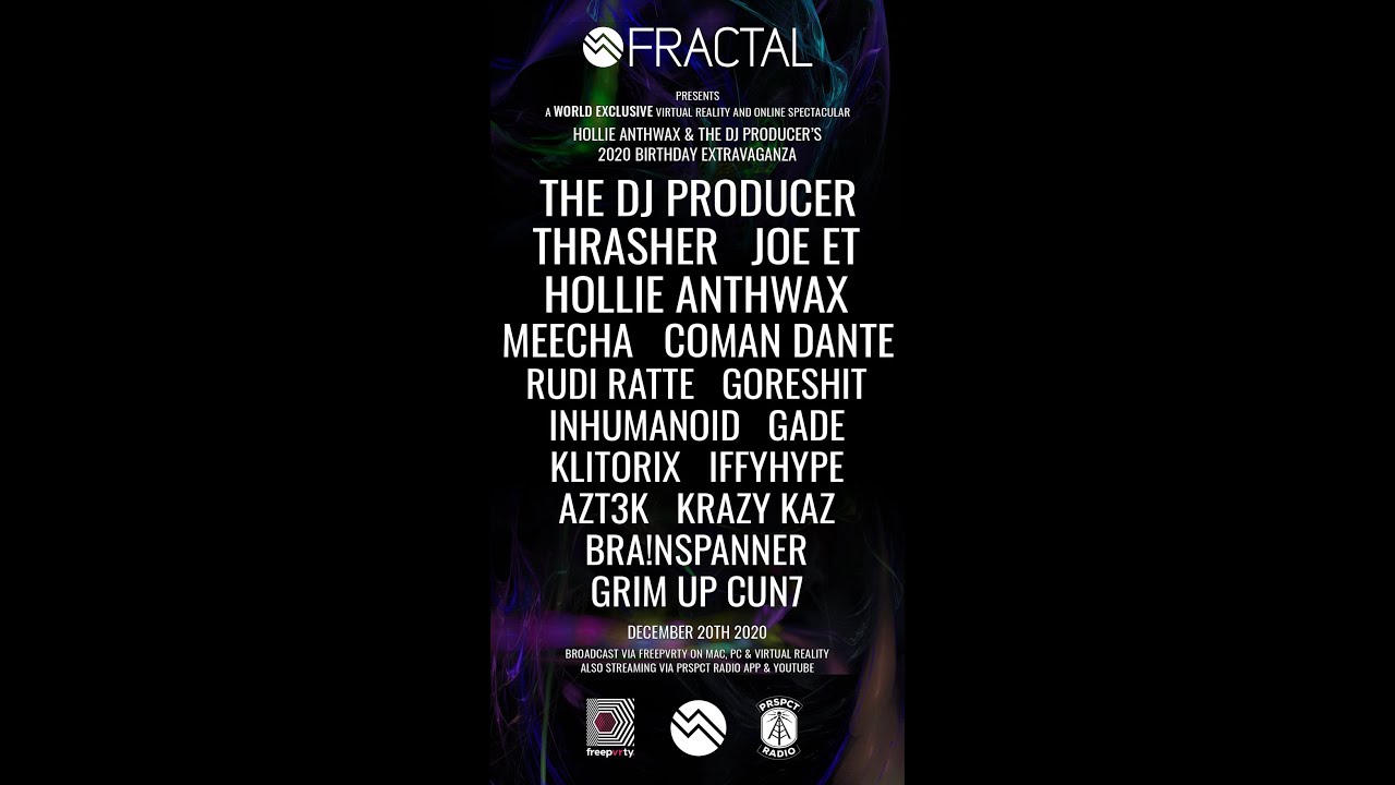 THE DJ PRODUCER FOR FRACTAL LIVESTREAM - 20.12.20
