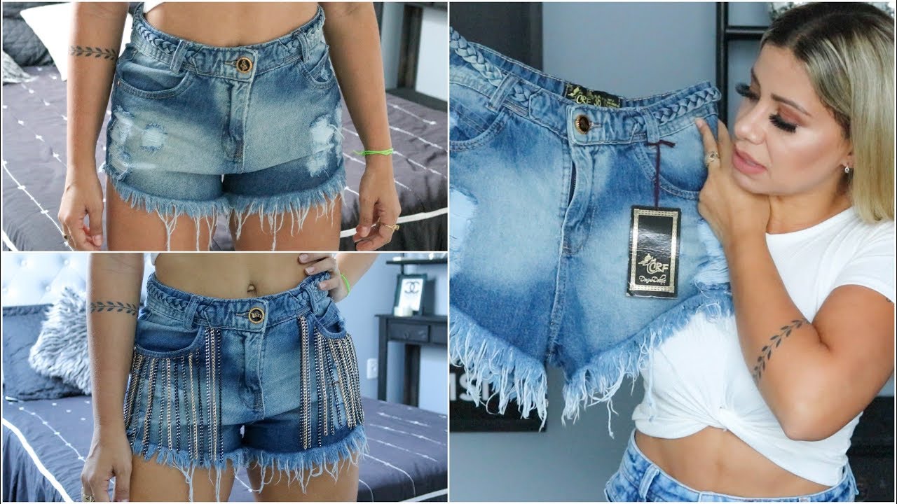 FAÇA O SEU SHORT JEANS DE CORRENTES!! #DIY
