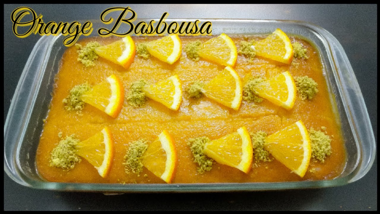 Arabic Orange Basbousa | Orange Bosbousa | Orange Cake | Arabic Dessert  #بسبوسة# بسبوسةبالبرتقال