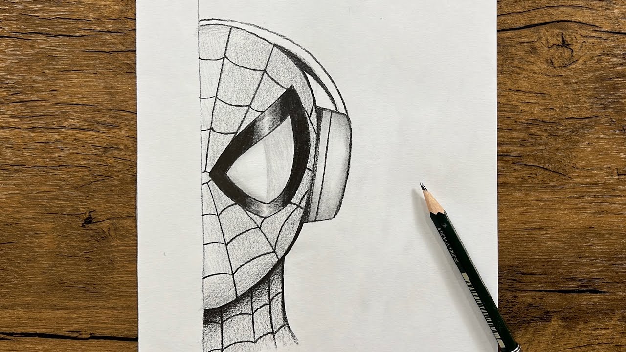 How to draw Spiderman wearing headphones step-by-step | How to draw Spiderman wearing a hoodie