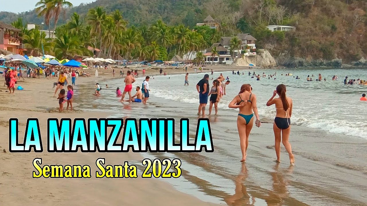 Así La playa de la manzanilla Jalisco esta SEMANA SANTA 2023