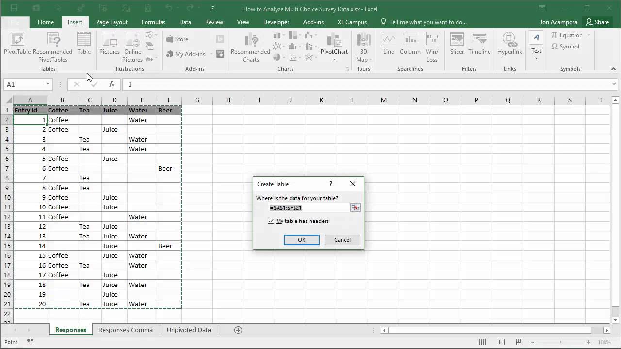 How to Analyze Survey Data Part 1 - Unpivot Data with Power Query