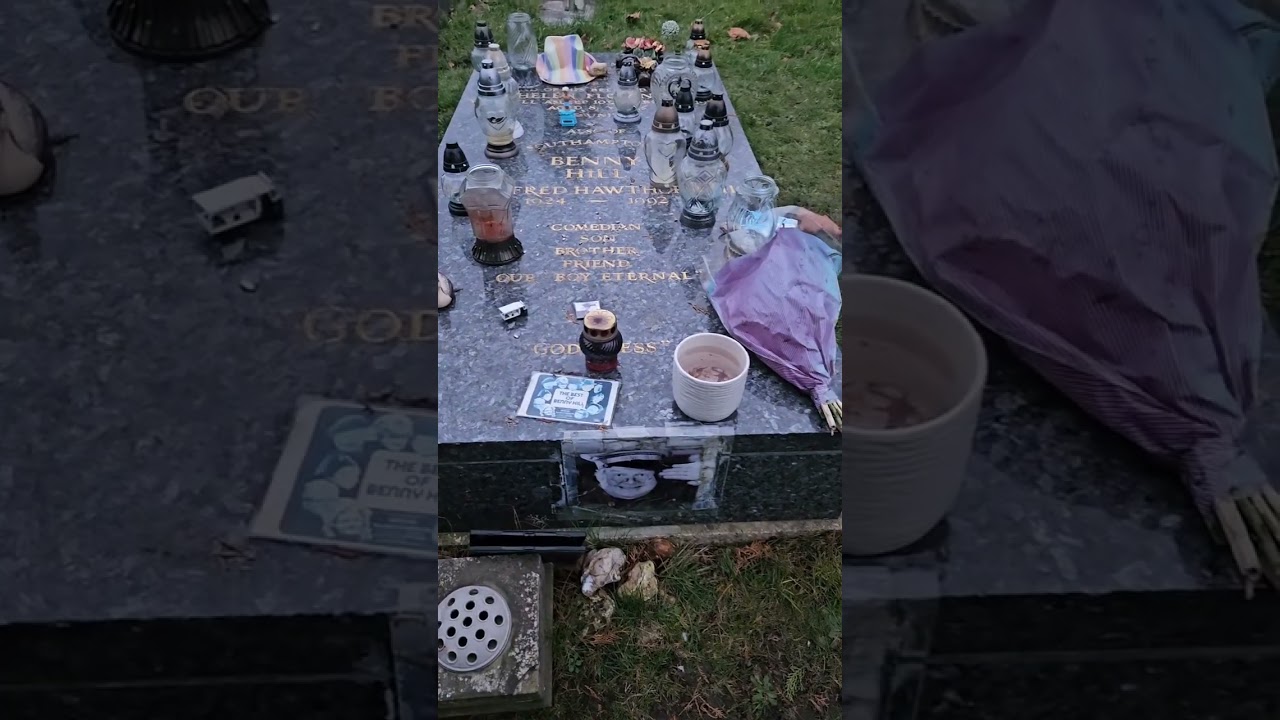 Benny Hill 's grave. 30 December 2024