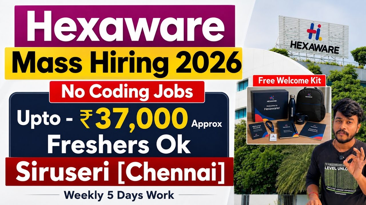 No Coding &diams;️ Upto 5LPA | Hexaware Massive Openings 2026 tamil | IT Jobs in Tamilnadu | jobs tamizha