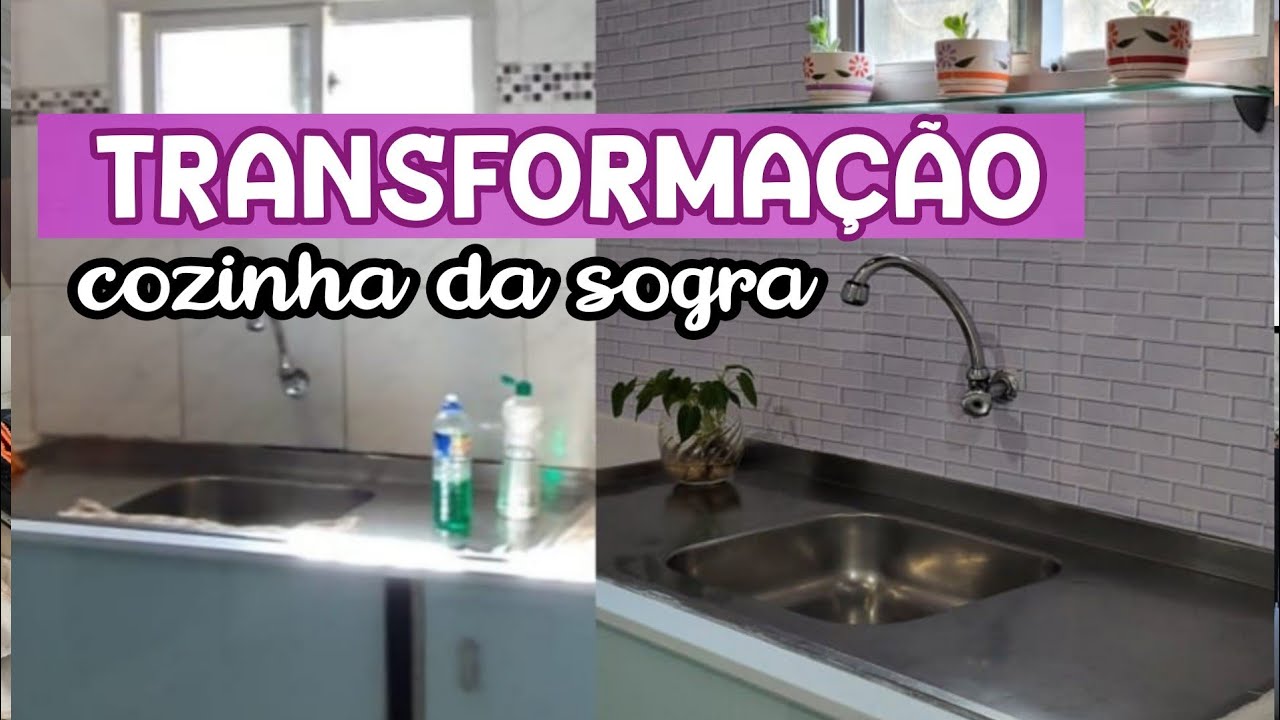 TRASFORMAMOS A COZINHA DA SOGRA | papel de parede ficou perfeito na cozinha dela | casa limpa