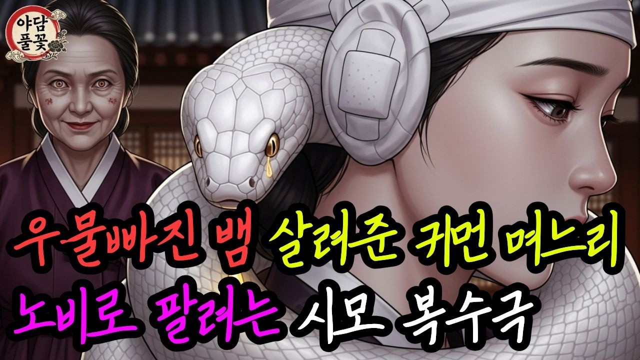 귀머거리 며느리 노비로 팔아넘기려던 시어머니, 우물에 빠진 뱀 살려주고 귀 열린 사이다 반전 | 조선 설화 권선징악 오디오북 전설 민담 수면동화