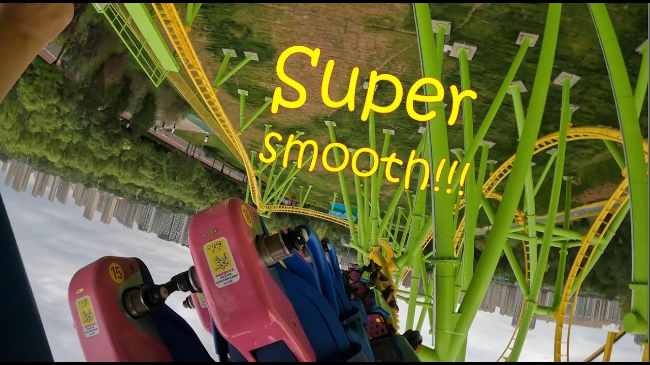 Sooo smooth! Six Ring Roller Coaster @ Jinyang Lake Happy World, Taiyuan, China - onride & offride