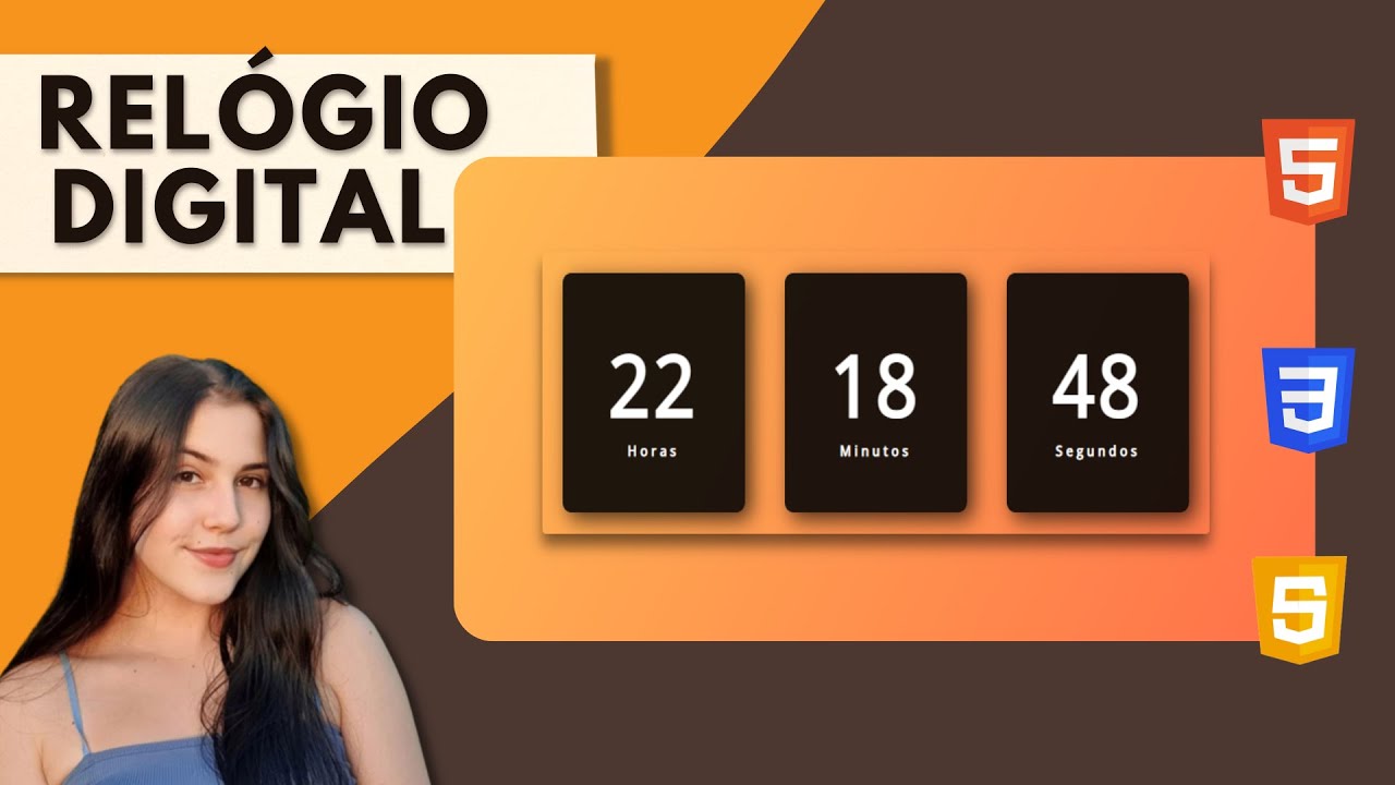 Relógio Digital DINÂMICO | HTML, CSS e JS.