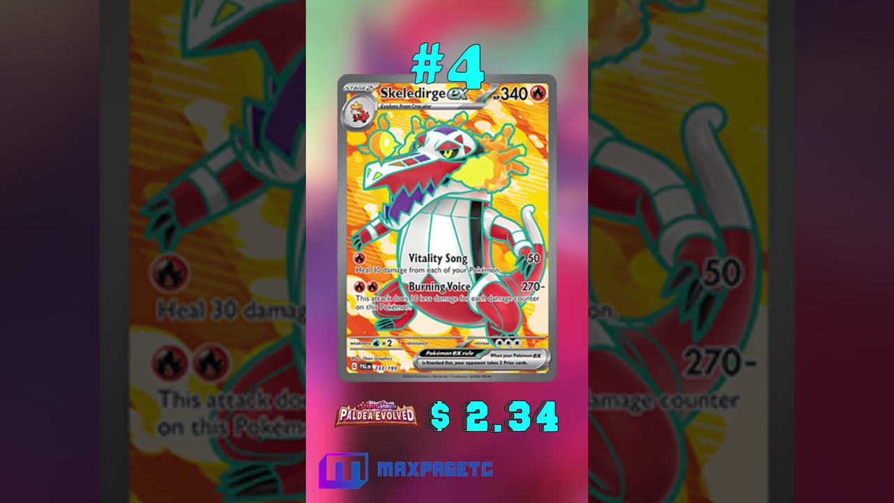Top 5 Skeledirge EX Pok&eacute;mon Cards #tcg#pok&eacute;mon#Skeledirge EX