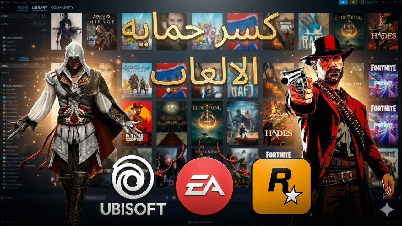شرح كسر حمايه العاب طرف الثالث روكستار ويبيسوفت وEA والعاب اونلايين