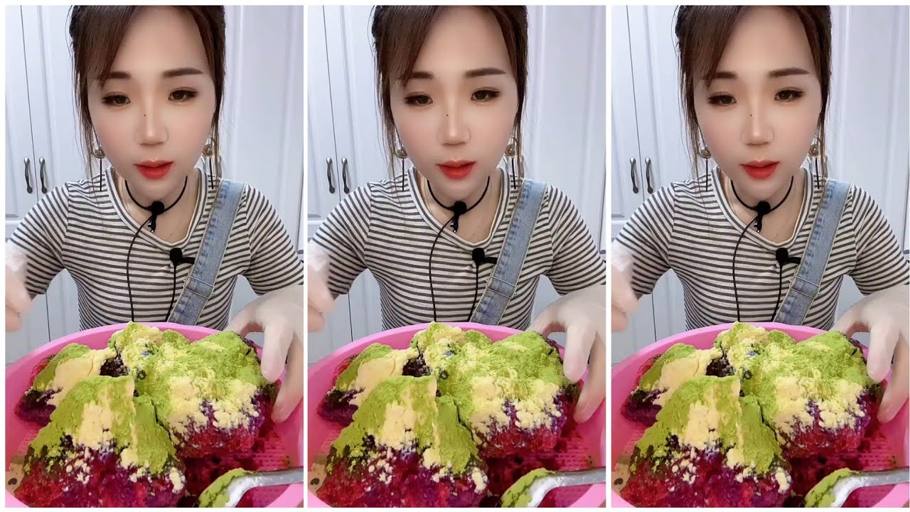 ASMR SOFT ICE EATING | MATCHA & MILK POWDER | RELAX VIDEO