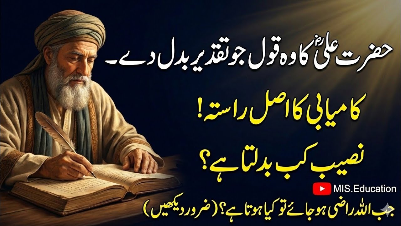 An Important Saying of Hazrat Ali (R.A.) for Real Success #hazartali #urduaqwal #anmolmoti 