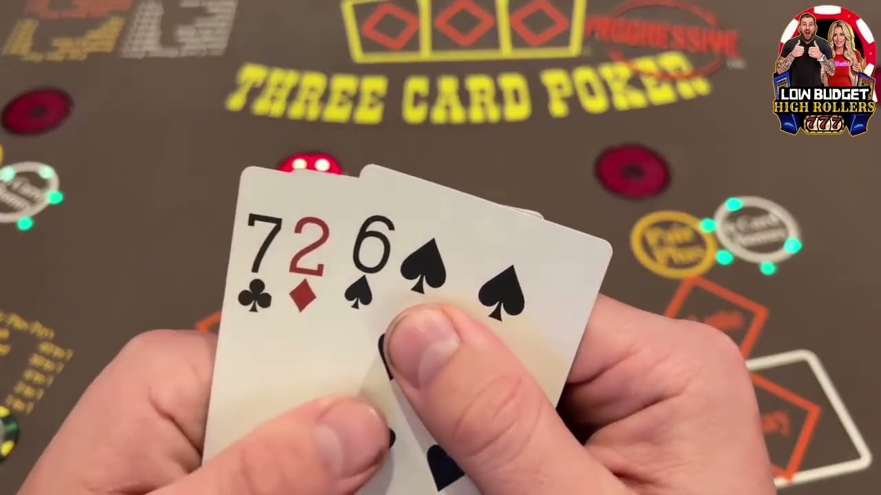 PLAYING ONLY BLIND ON 3 CARD POKER! 