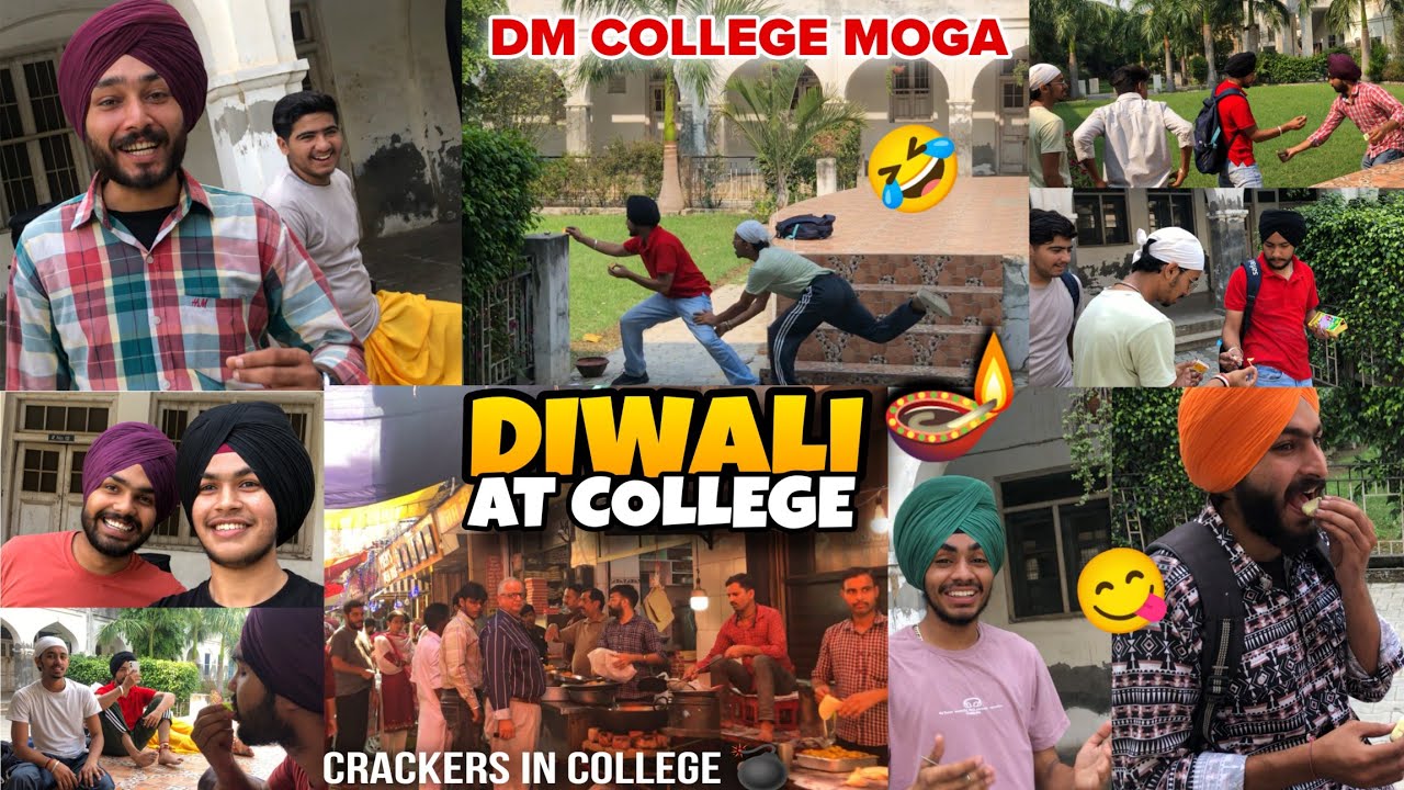 CELEBRATE DIWALI WITH FRIENDS IN COLLEGE 🪔 | College ch Ptaake Chlate 🎇 | DM College Moga 😍