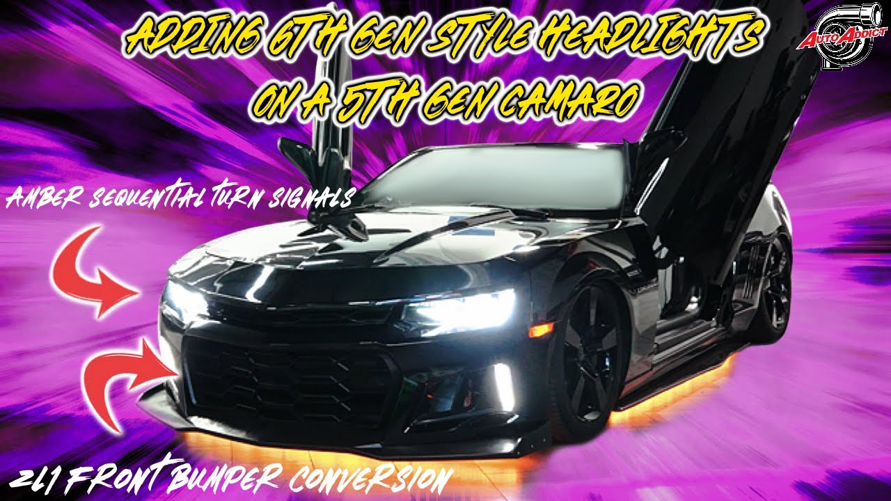 Установка светодиодных фар 6-го поколения на Camaro 2010–2015 годов | @AutoAddictUSA