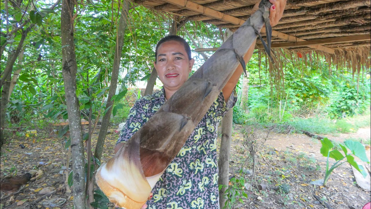Tasty Bamboo Cooking Recipe - Shrimp Stir Fry Bamboo - Simple Life Cooking