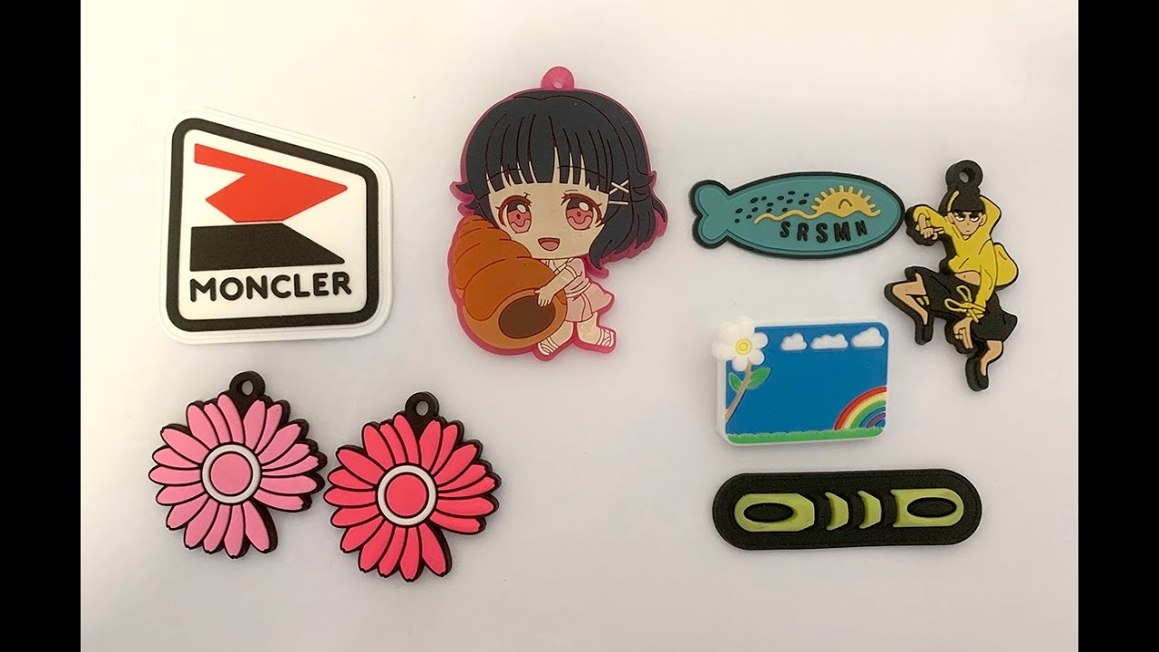 the whole processing how to produce soft pvc label patch, keychain